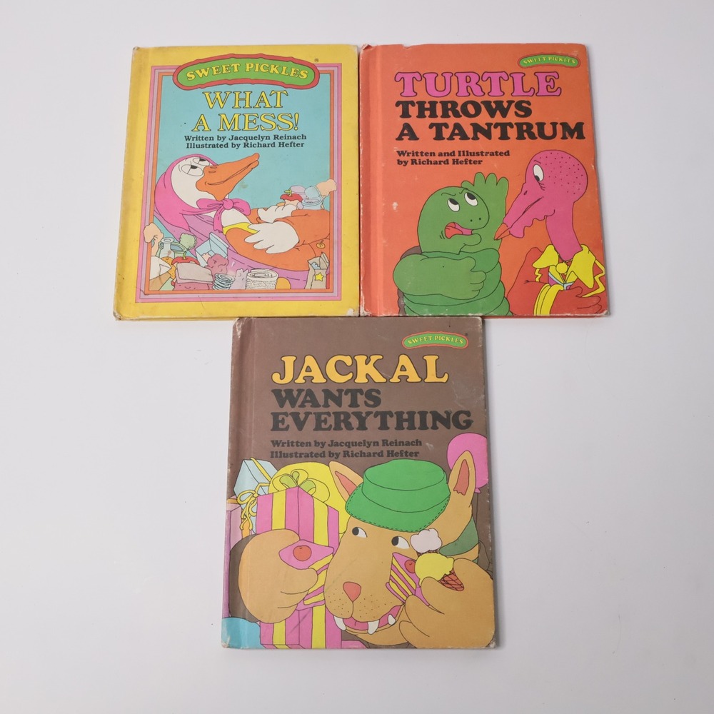 VTG Sweet Pickles Books Lot of 3 Jackal Turtle Tantrum What A Mess 70s 80s Retro